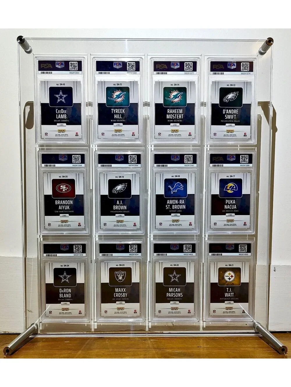 2023 Panini Supernova NFL Complete 24 Card Football Set PSA 10 Gem & Display